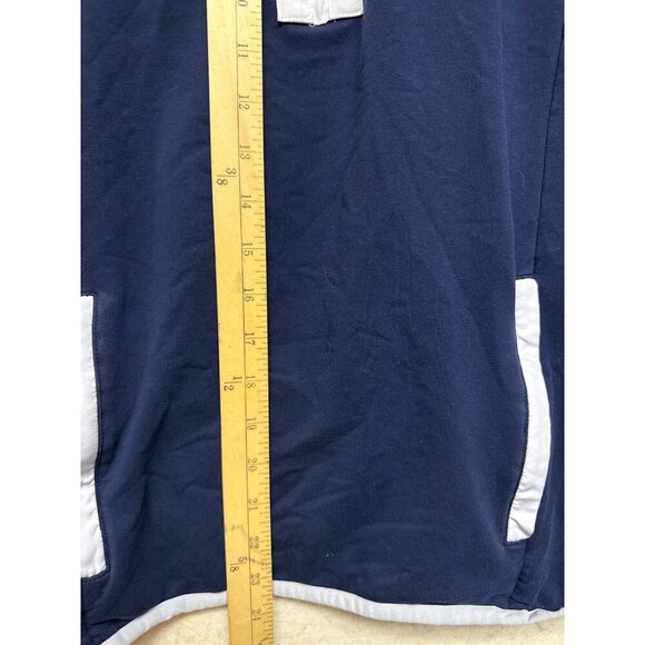 Lauren Ralph Lauren Women's Hooded Shirt 1/2 Zip Active Navy Blue Preppy Coastal - Picture 4 of 6